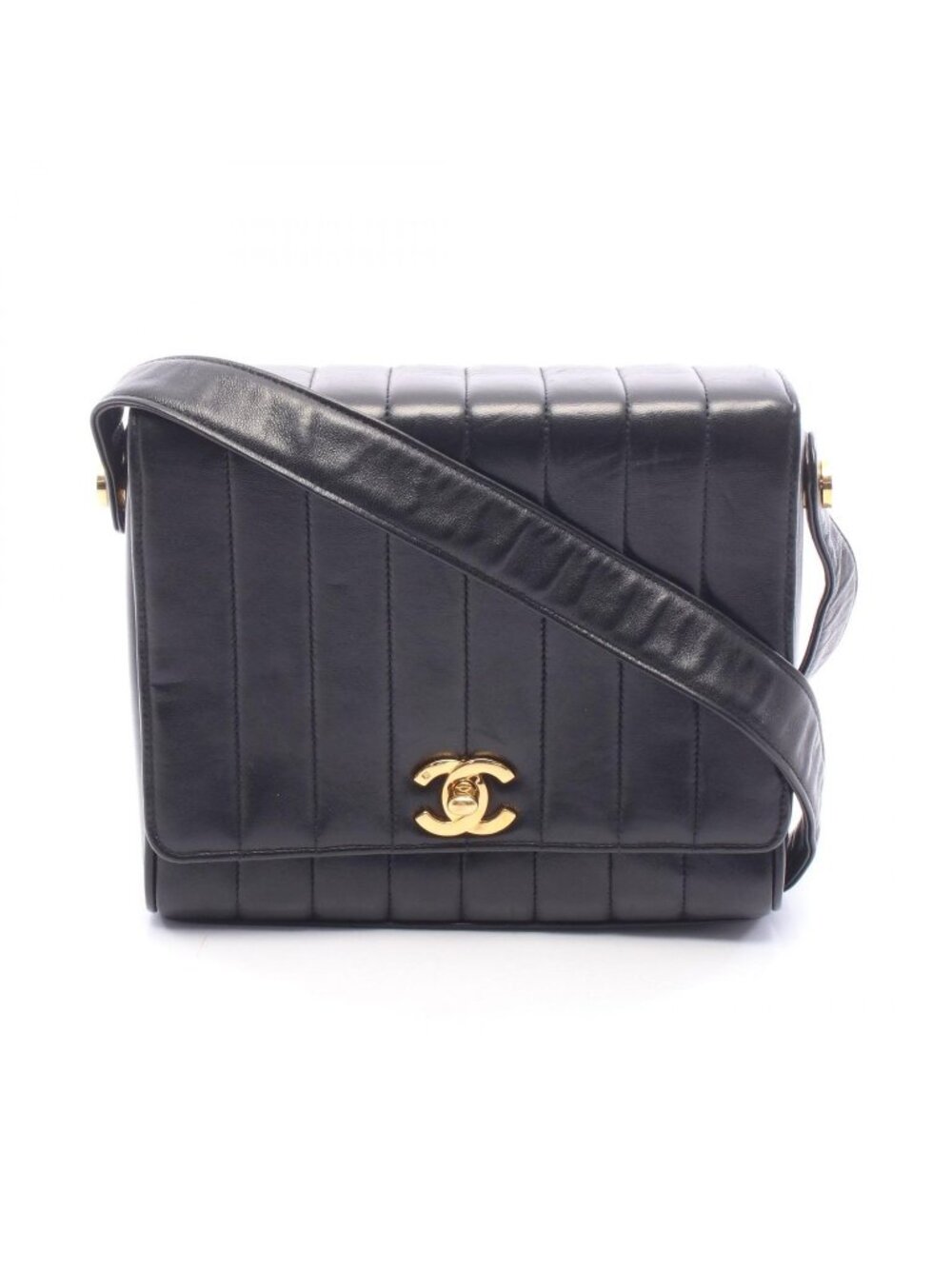 Chanel Shoulder Bag Mademoiselle Black Lambskin